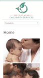 Mobile Screenshot of lovingarmschildbirthservices.com